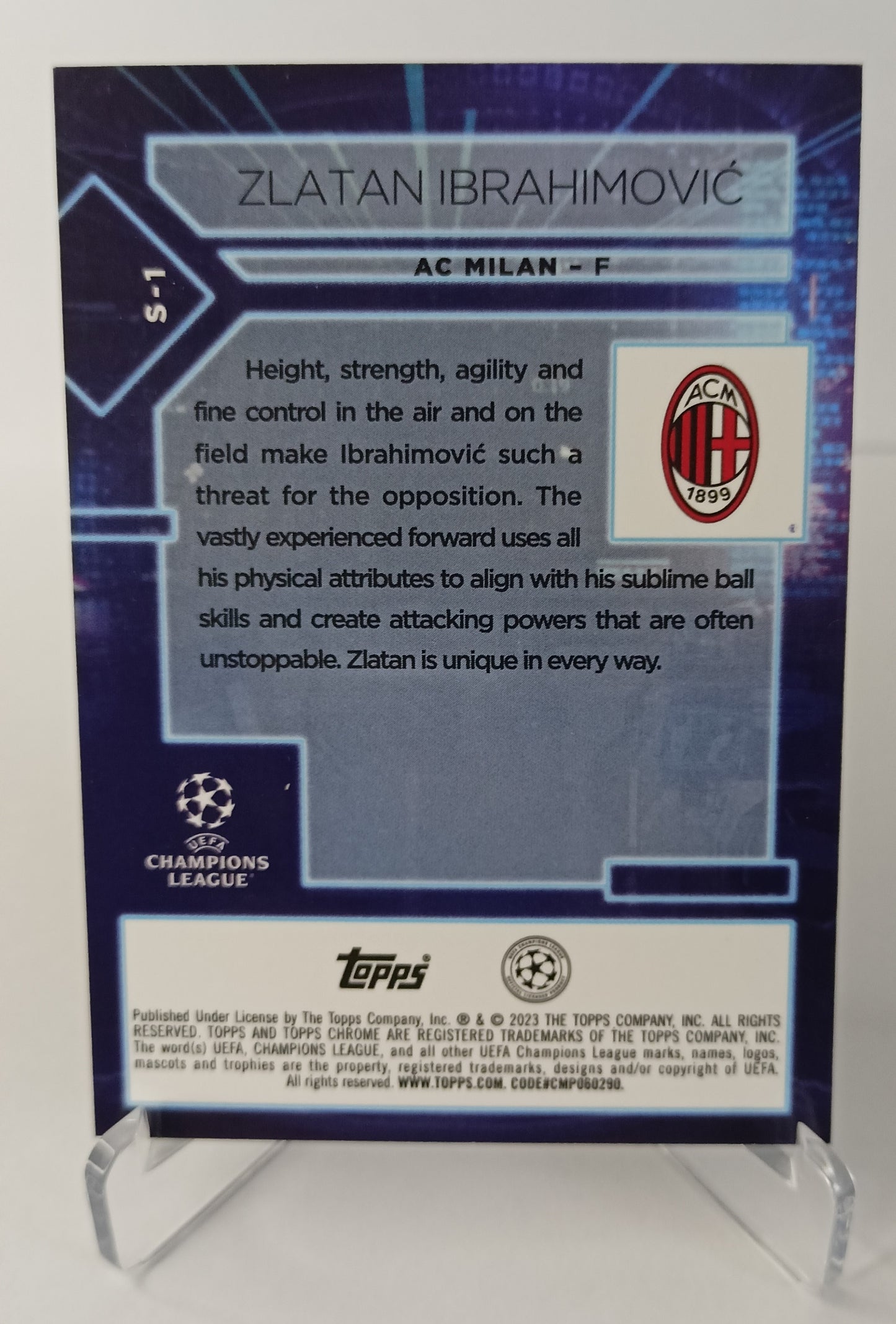 Zlatan Ibrahimovic Topps Chrome 2022-23 A.C Milan