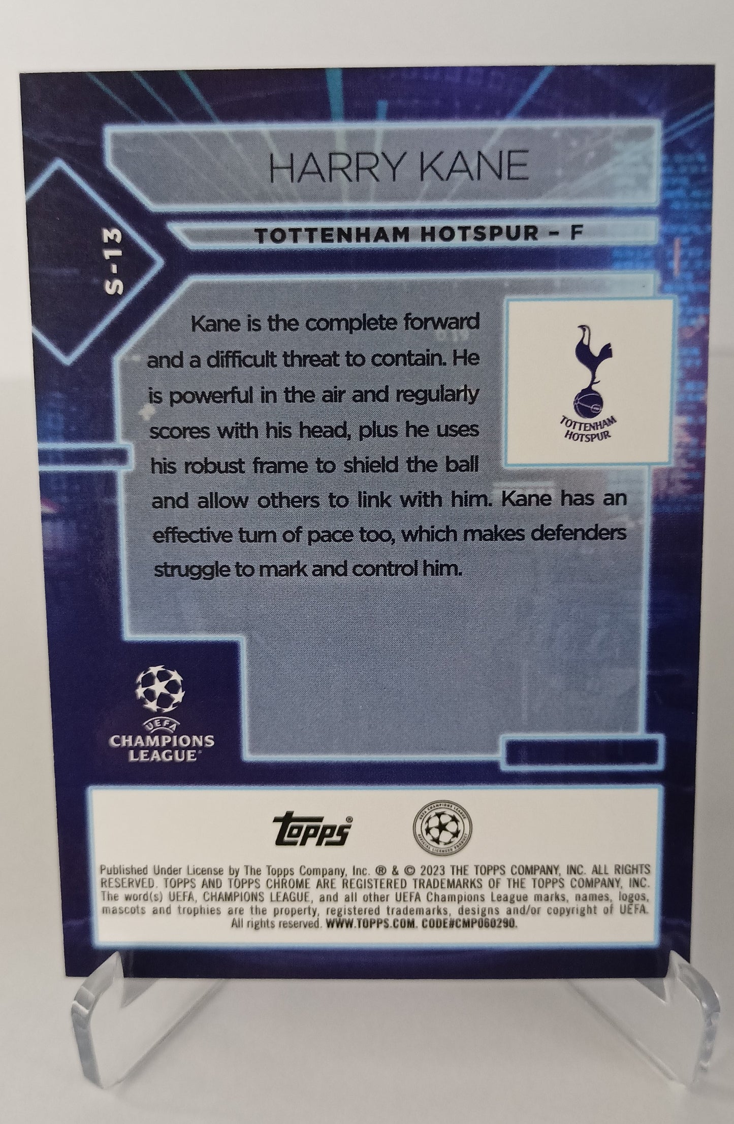 Harry Kane Topps Chrome 2022-23 Tottenham