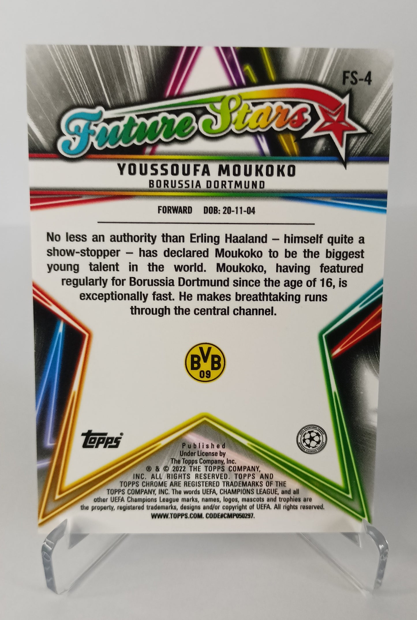 Moukoko Topps Chrome 2021-22 Borussia Dortmund