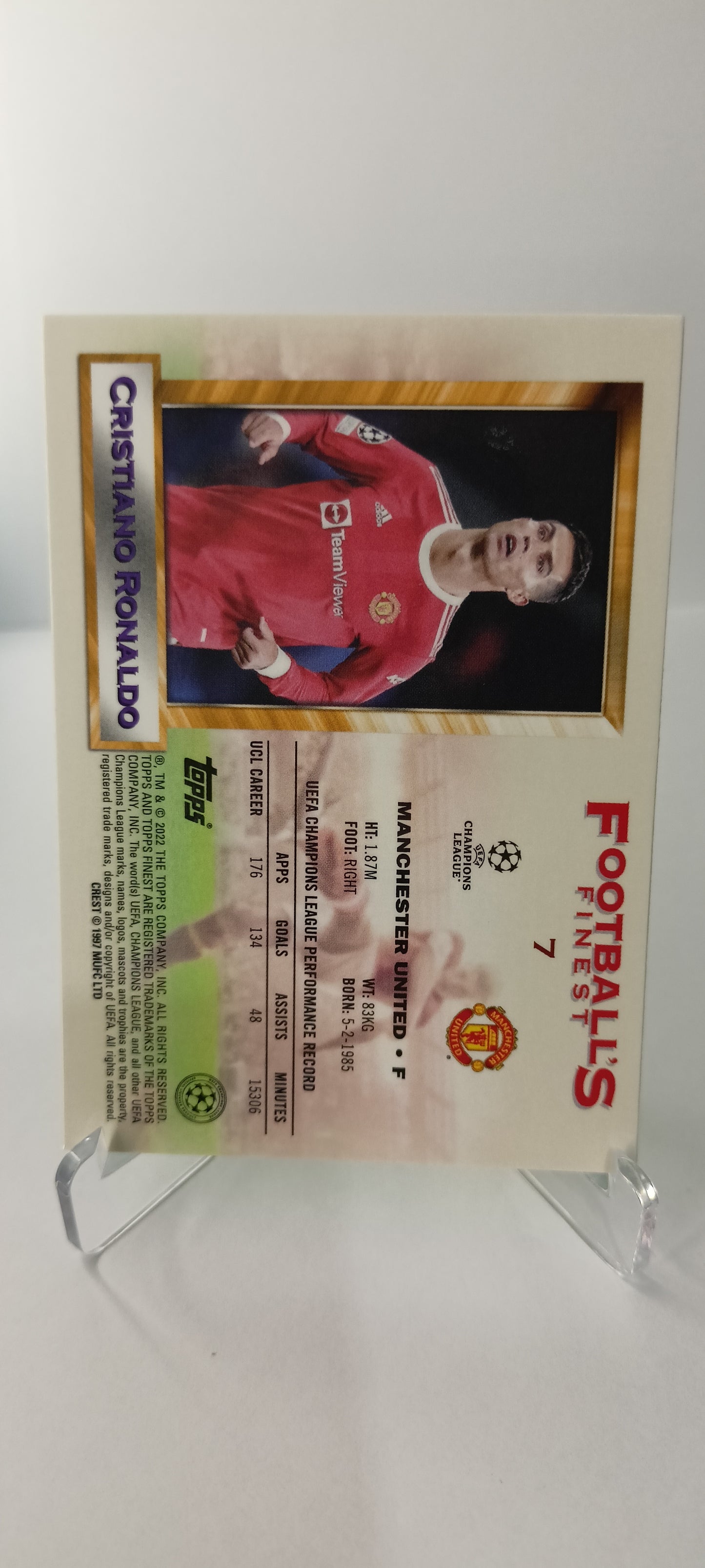 Cristiano Ronaldo Topps Finest Flashback 2021-22 Manchester United