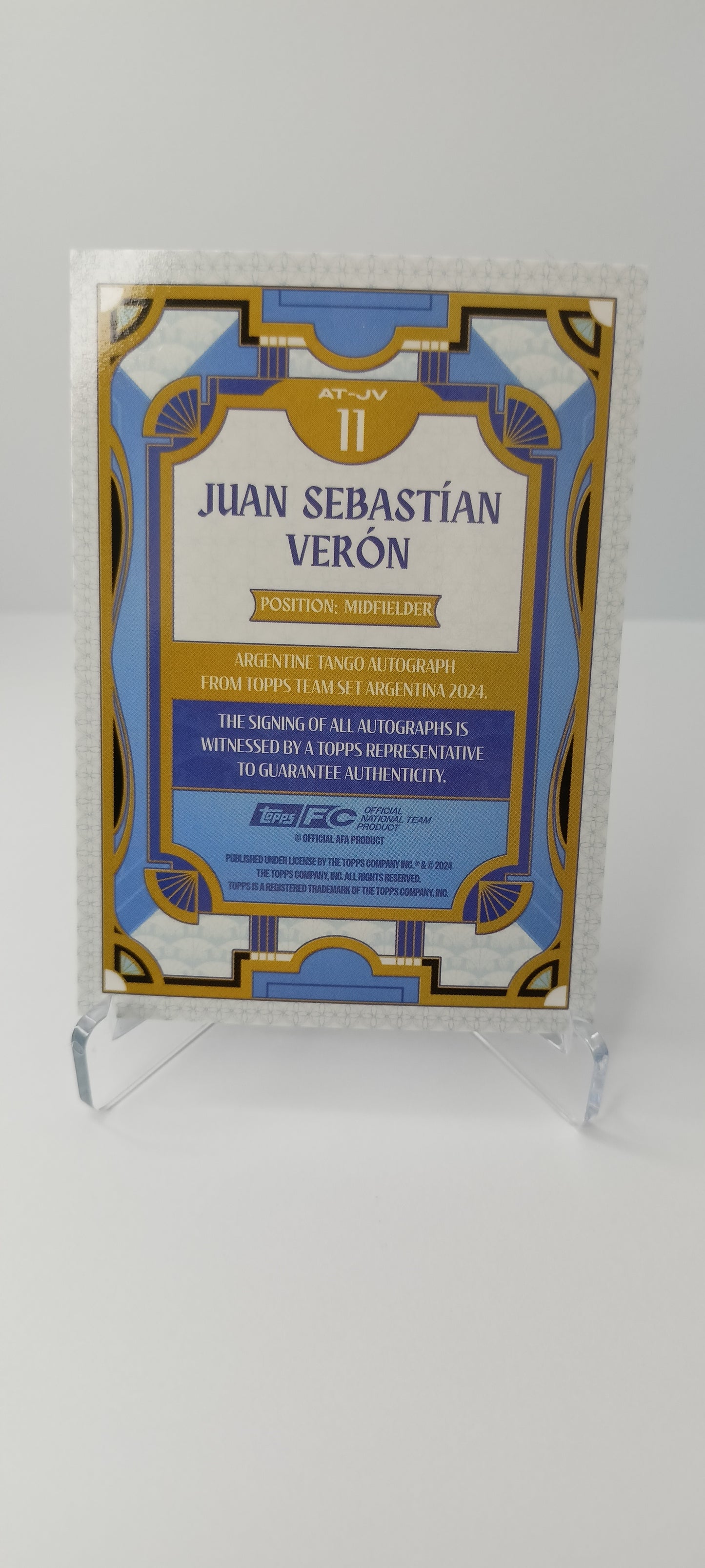 Verón /99 Autógrafo Topps Team Set Argentina 2025