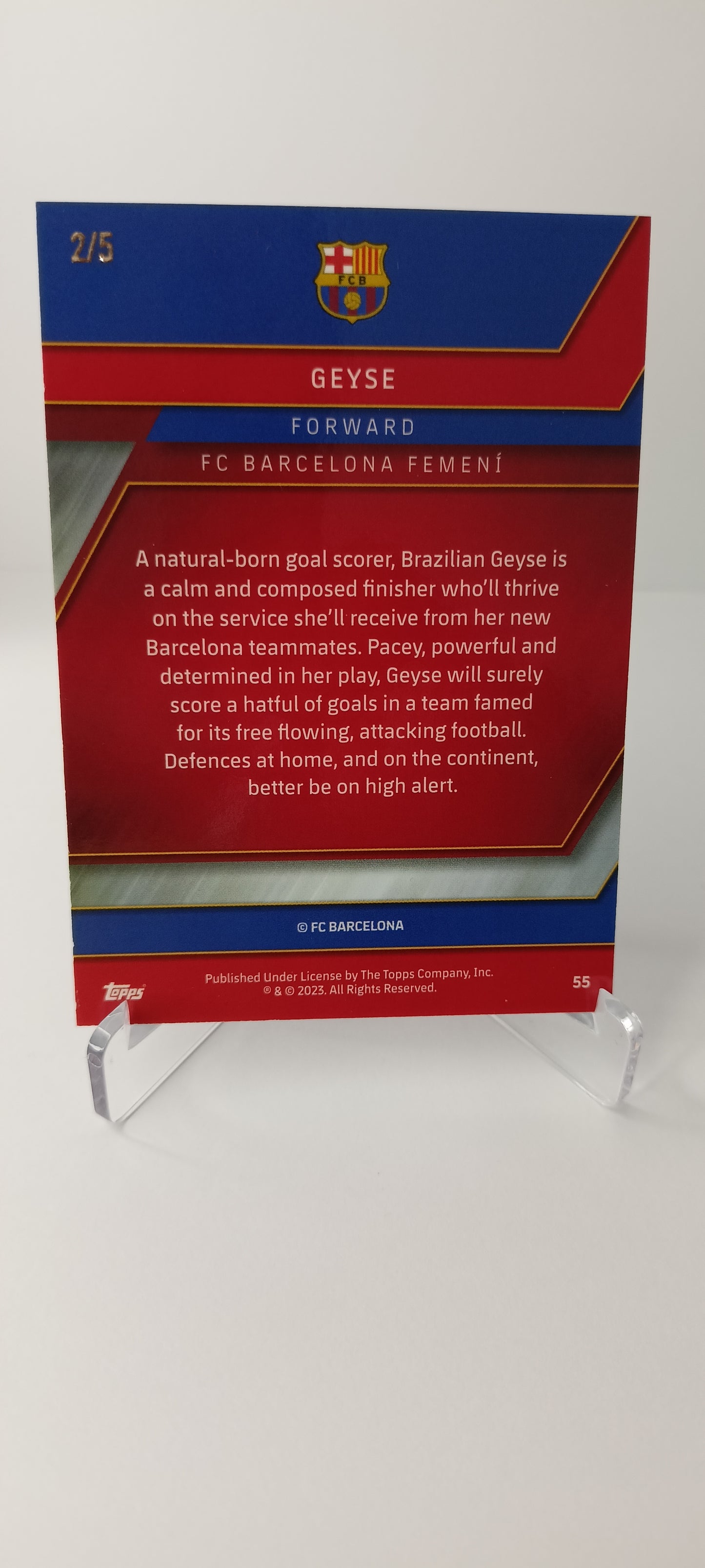 Geyse /5 Rookie Topps Chrome F.C Barcelona 2023
