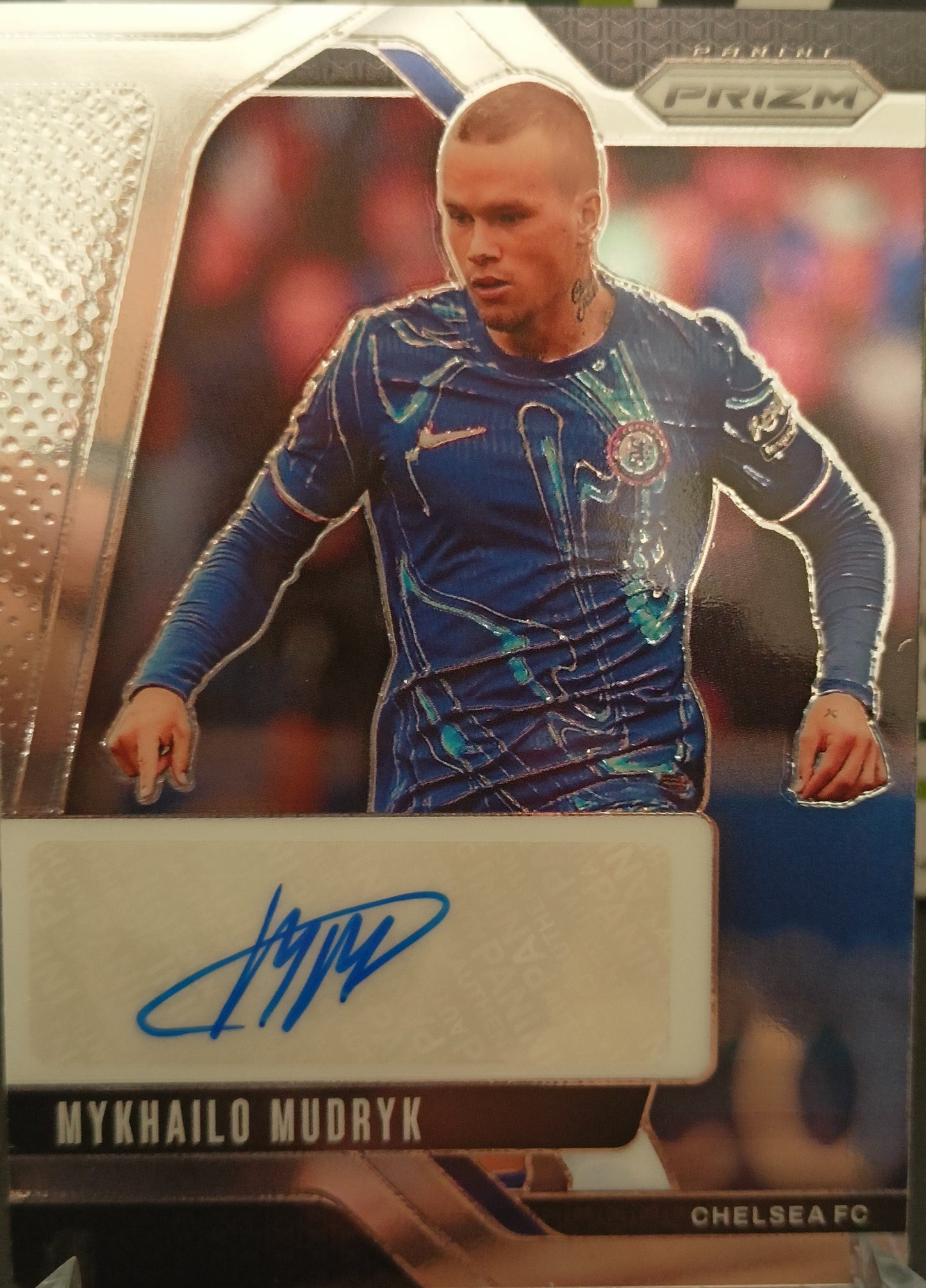 Mykhailo Mudryk autografo Panini Prizm 2024/25 Chelsea FC