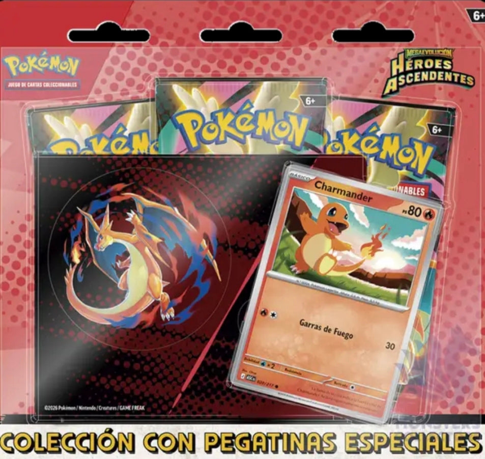 Sticker Collection Pokémon Charmander Heroes Ascendentes Español