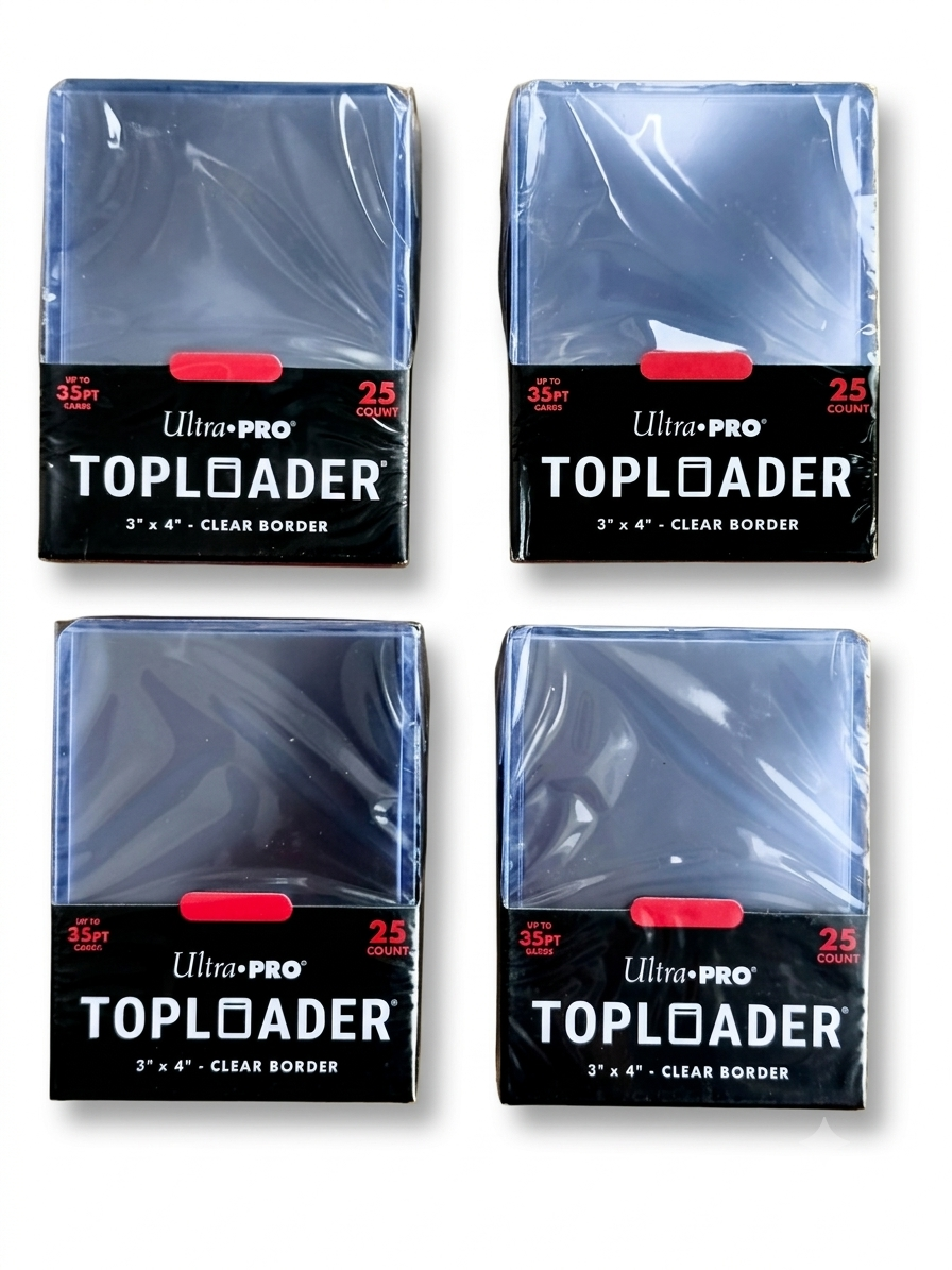 100 Fundas Toploader regular Ultra Pro 3"x4".Accesorios para TCG ,cromos deportes.