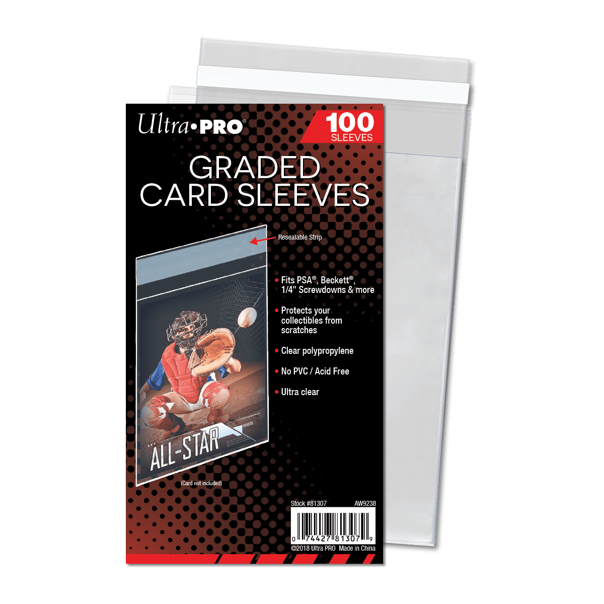 Fundas Ultra Pro Sleeves Graded Card 100 unidades