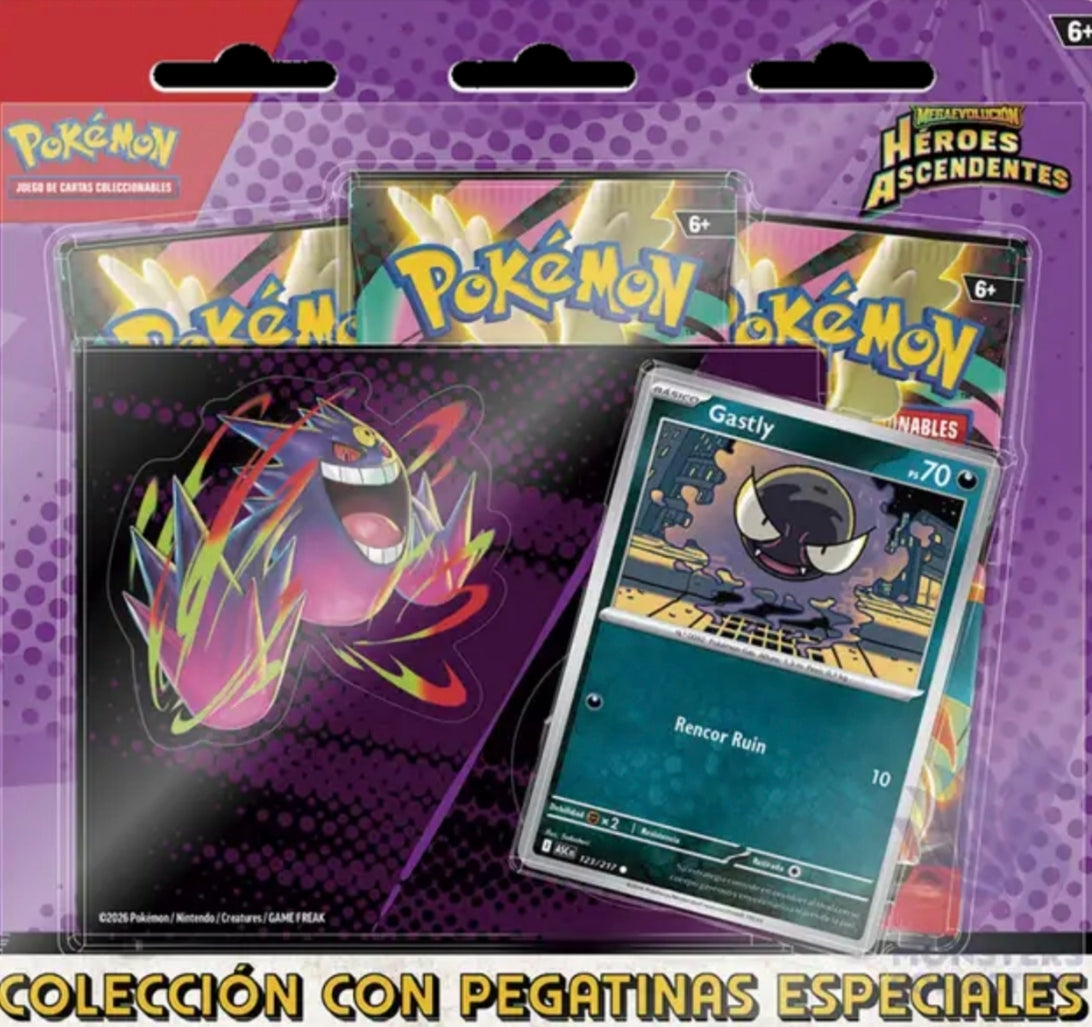 Sticker Collection Pokémon Gastly Heroes Ascendentes Español