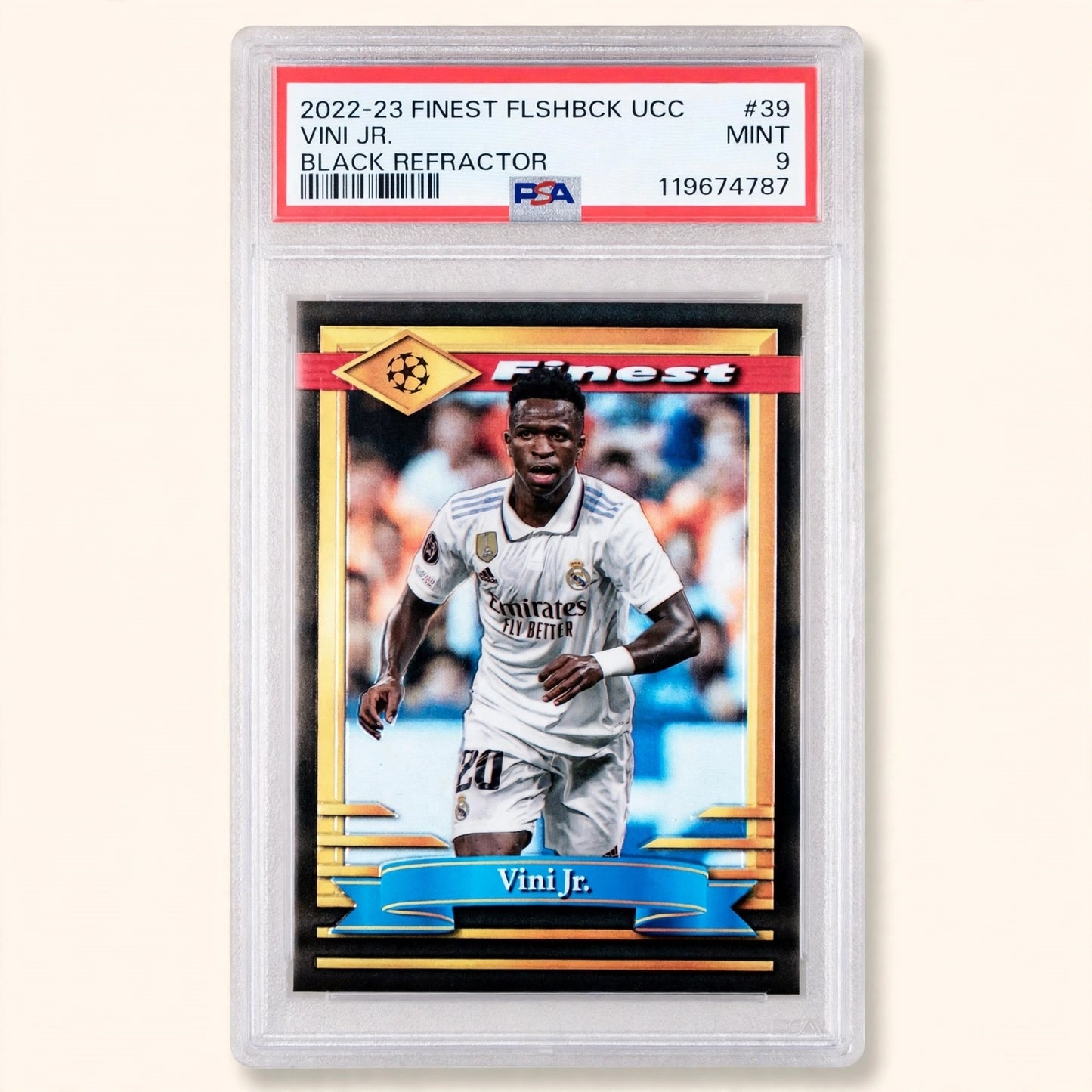 Vinicius jr /25 Topps finest flashback 2022/23 PSA 9
