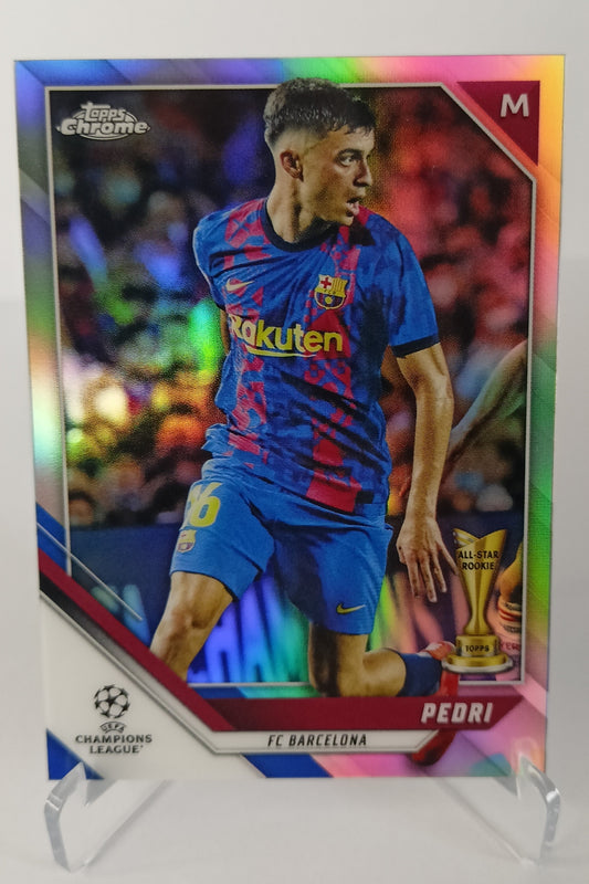 Pedri Refractor Topps Chrome 2021-22 F.C Barcelona