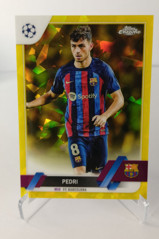 Pedri /99 Sapphire Topps Chrome 2022-23 F.C Barcelona
