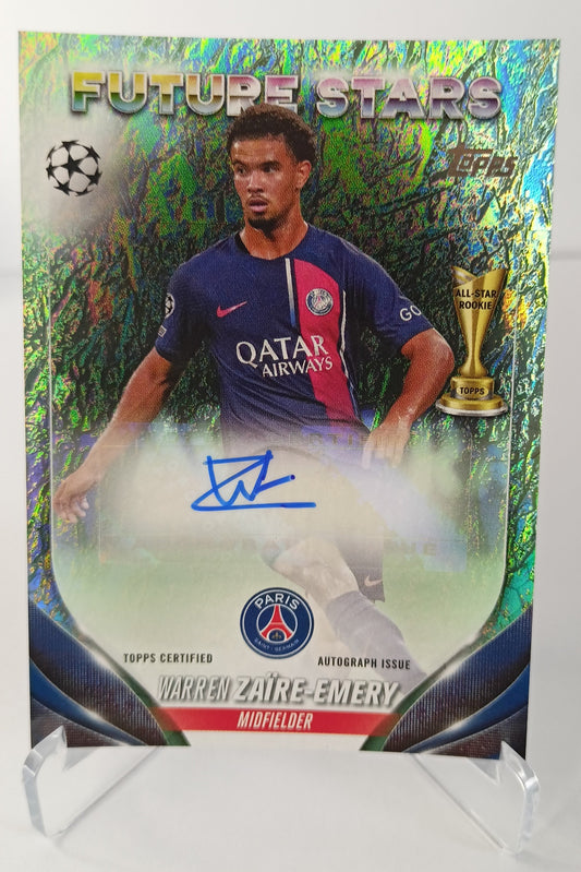 Warren Zaire-Emery Autógrafo Topps Flagship 2023-24 Paris Saint Germain