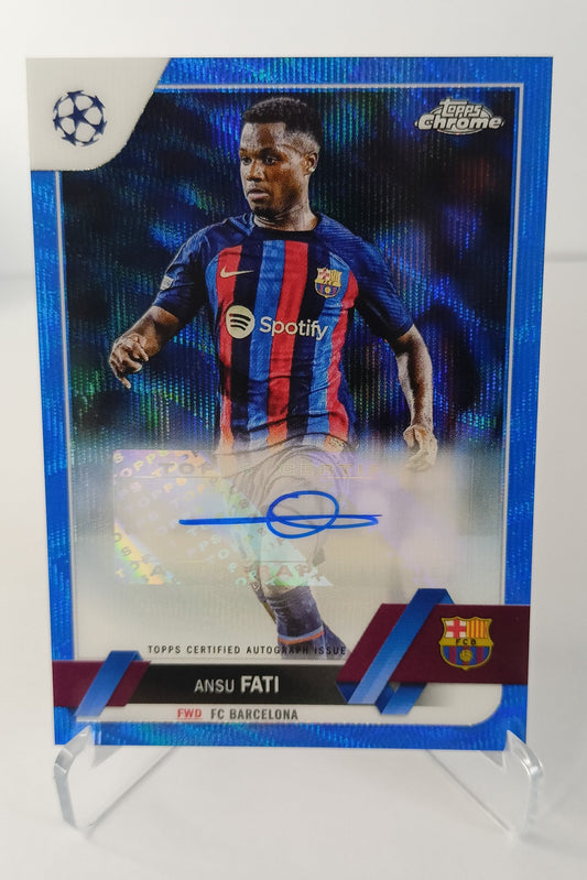 Ansu Fati /75 Autógrafo Topps Chrome 2022-23 F.C Barcelona