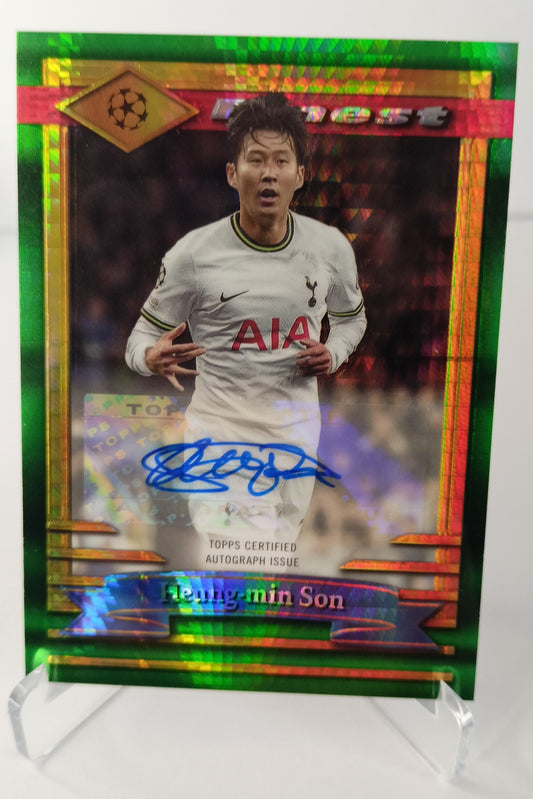 Heung-Min Son /35 Autógrafo Topps Finest Flashback 2022-23 Tottenham