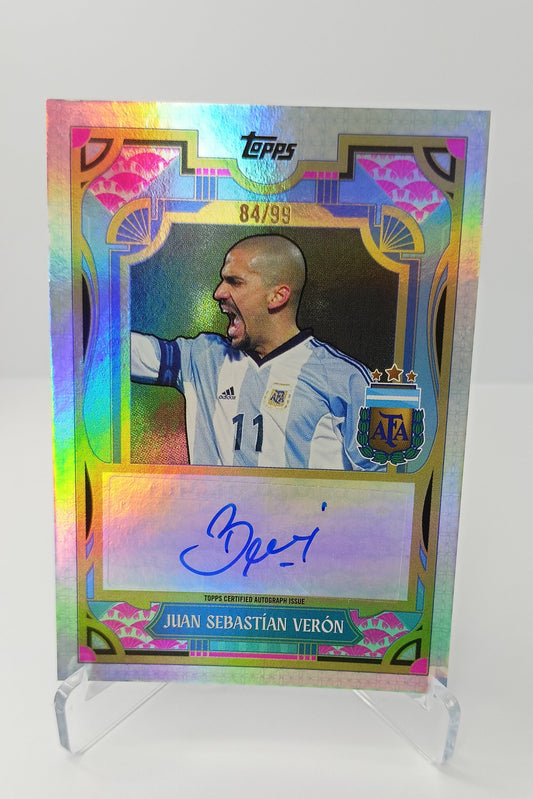 Verón /99 Autógrafo Topps Team Set Argentina 2025