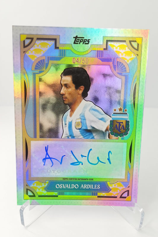 Osvaldo Arguiles /50 Autógrafo Topps Team Set Argentina 2025