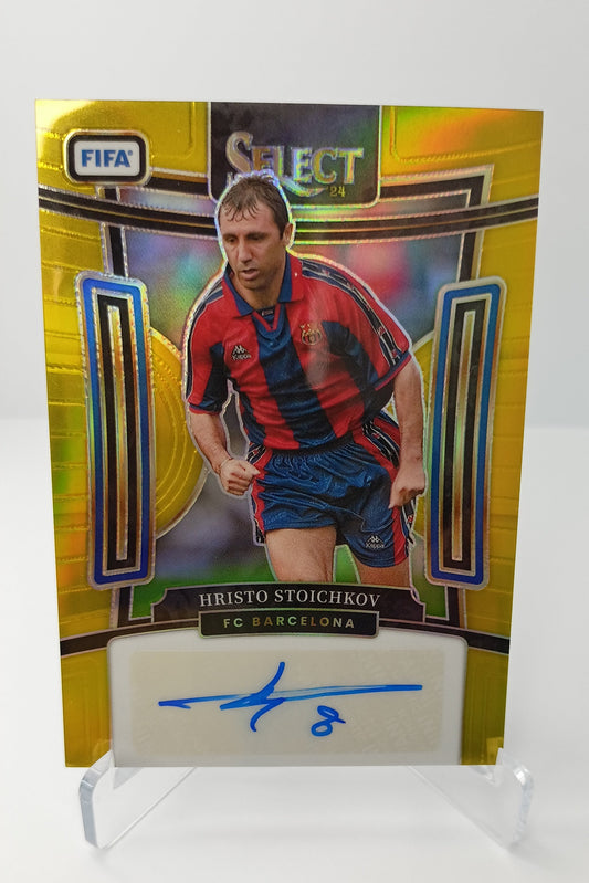 Hristo Stoichkov /10 Autógrafo Panini Select 2023-24 F.C Barcelona