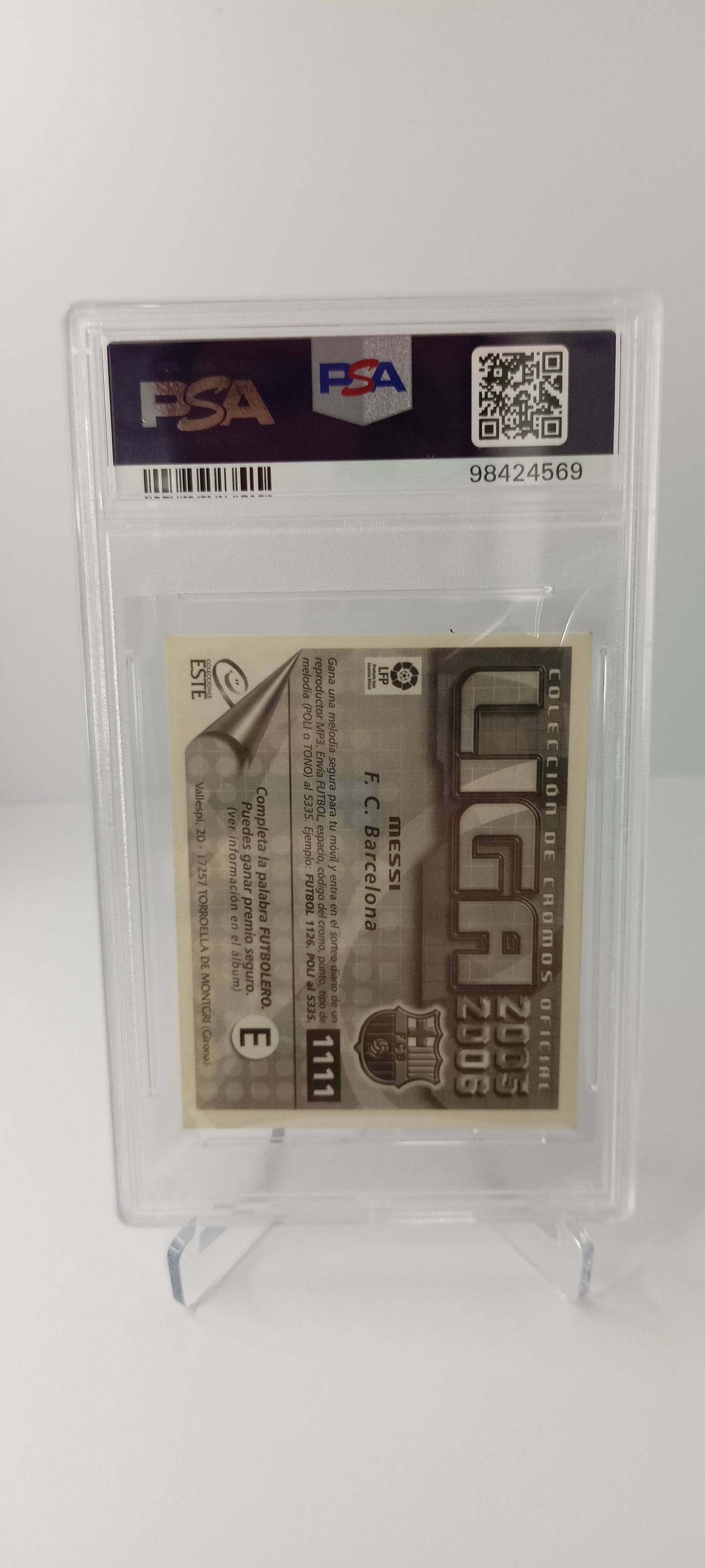 Leo Messi Ediciones Este 2005-06 PSA 8