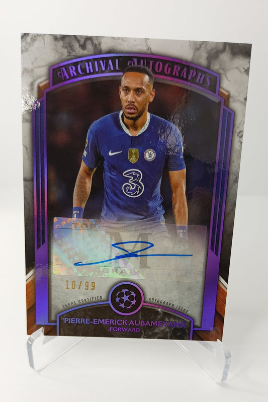 Aubameyang /99 Autógrafo Topps Museum 2023 Chelsea