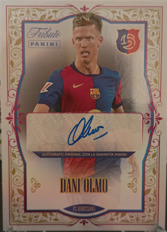 Dani Olmo Autografo Panini Tributo Fc Barcelona 2025