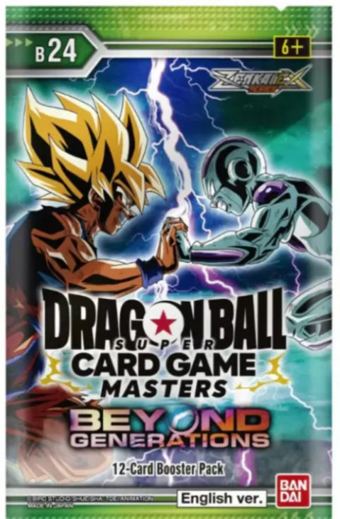 Sobre Dragon Ball Super Card Game Masters Zenkai BT24 Beyond Generations Inglés