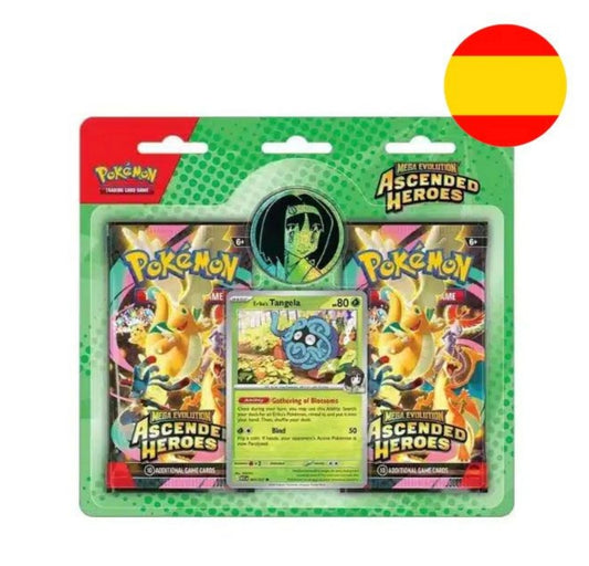 Blíster 2 Sobres Pokemon Héroes Ascendentes Español – Tangela de Erika