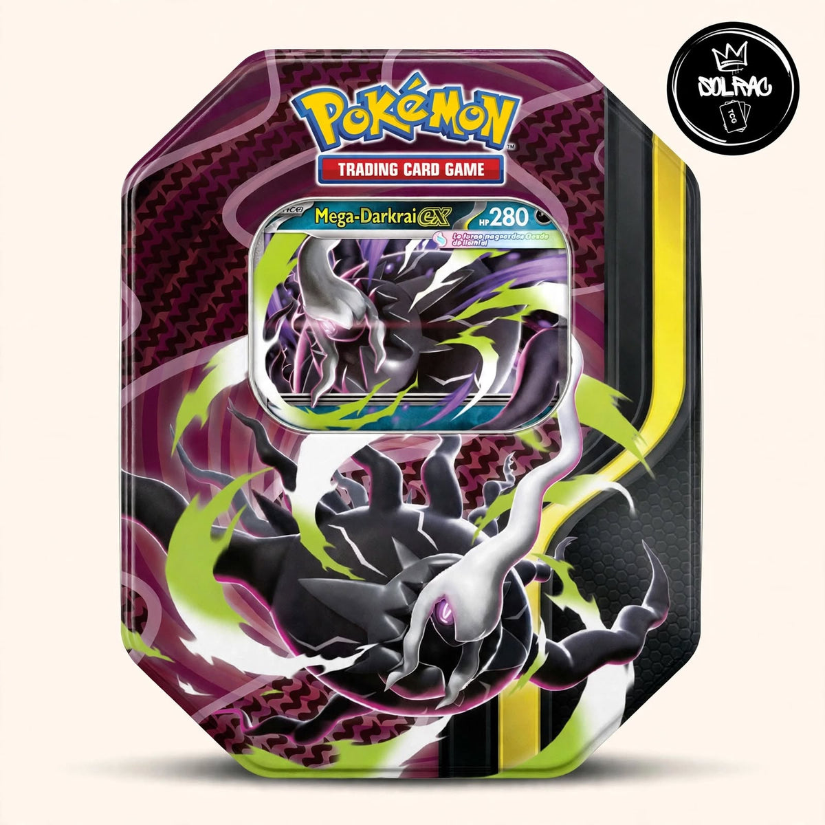 Pokémon Lata Mega Forces Mega Darkrai TCG Edición Española Cartas de Juego de Pokémon