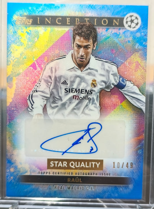 Autógrafo Raúl González /49 Topps inception 2025 - Real Madrid