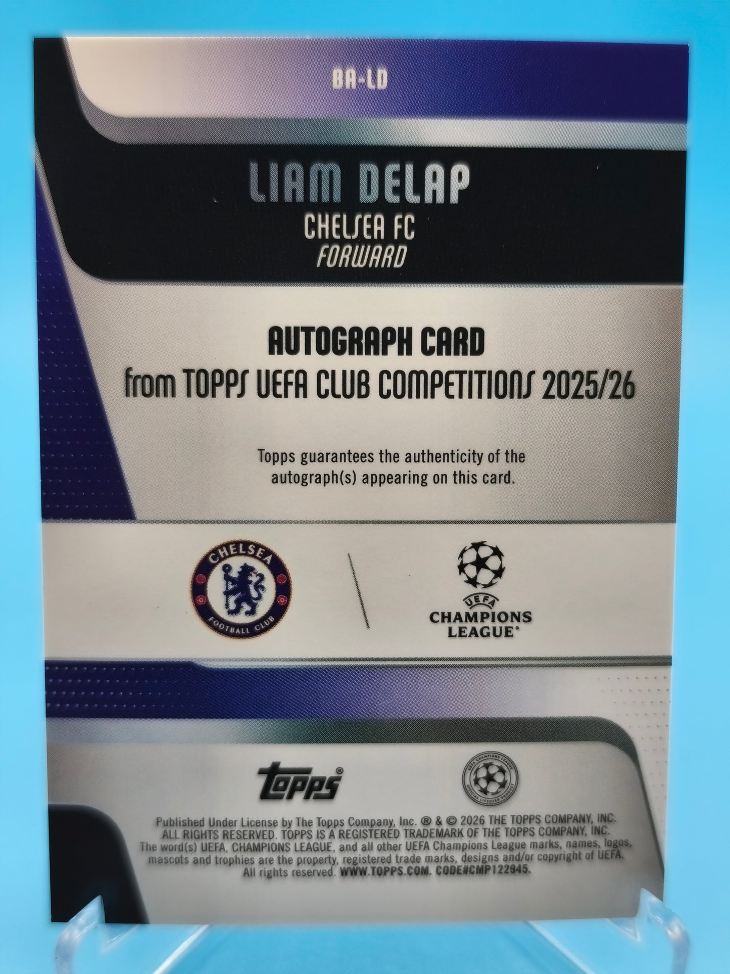 Liam Delap  autógrafo  Topps Flagship 2026
