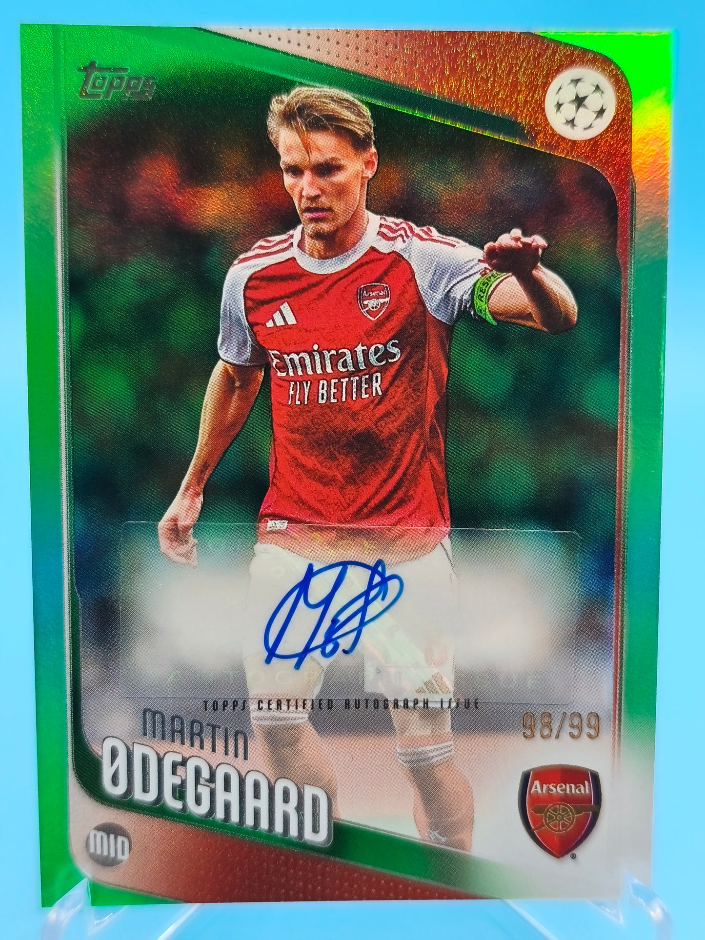 Odegaard /99  autógrafo Topps Flagship 2026