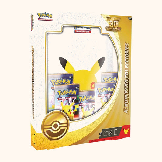 Pokémon: Álbum para Colecciones de Celebración 30.º Aniversario de JCC Pokémon (1 álbum y 5 Sobres de Mejora)
