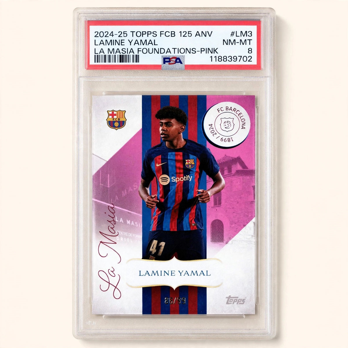 Lamine Yamal /99 Topps 125 aniversario PSA 8