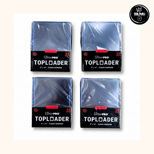 100 Fundas Toploader regular Ultra Pro 3"x4".Accesorios para TCG ,cromos deportes.